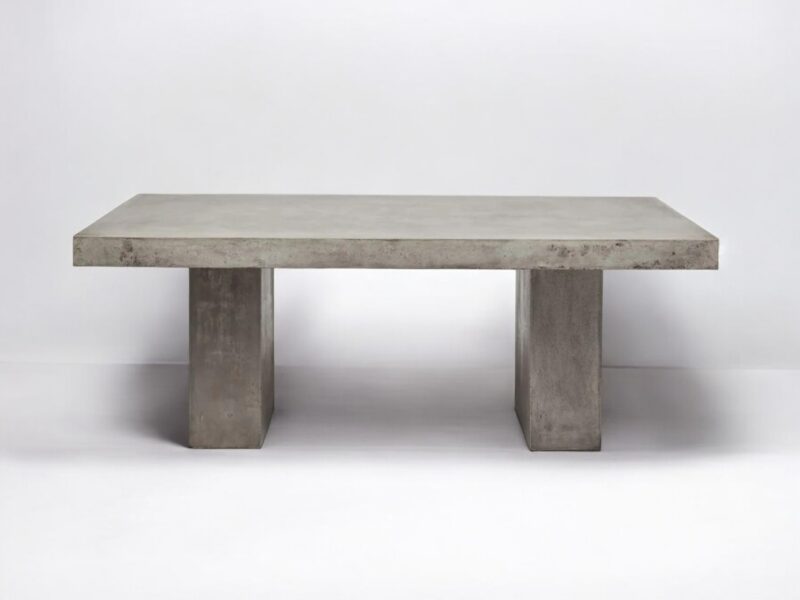 table a manger rectangulaire beton cire