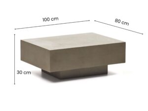 table basse beton cire design interieur exterieur rectangulaire