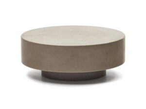 table basse ronde beton cire