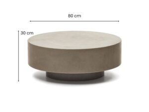 table basse ronde beton cire dimensions