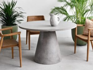 table beton cire ronde pour salle a manger 100cm