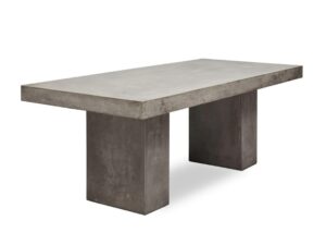 table rectangulaire beton cire grise 100x210cm