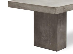 table rectangulaire beton cire grise design modern